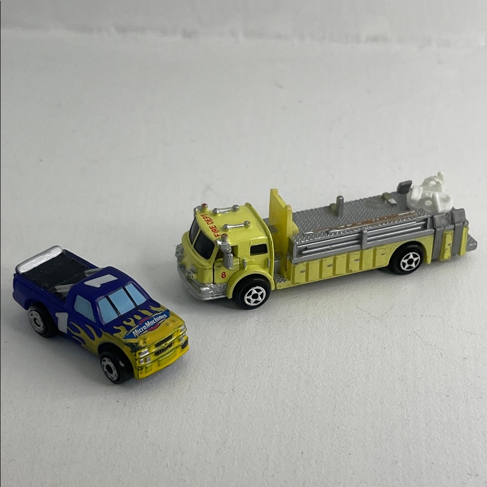 Micro Machines 90s Vintage Truck and Fire Truck